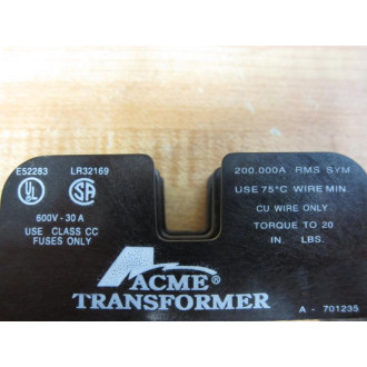Acme Transformer PL-112700 2P Primary Fuse Kit A-701235 - Used