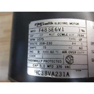 A.O. Smith F48SE6V1 Motor HC 38VA 231