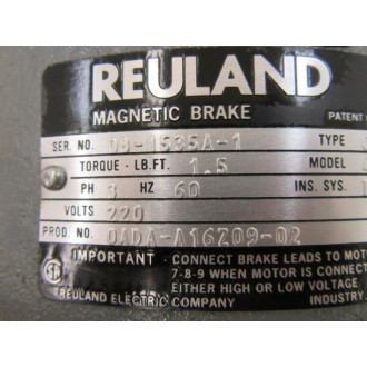 Reuland 0ADA-A16Z09-02 Magnetic Brake 0005C-1KAL-0025 - New No Box