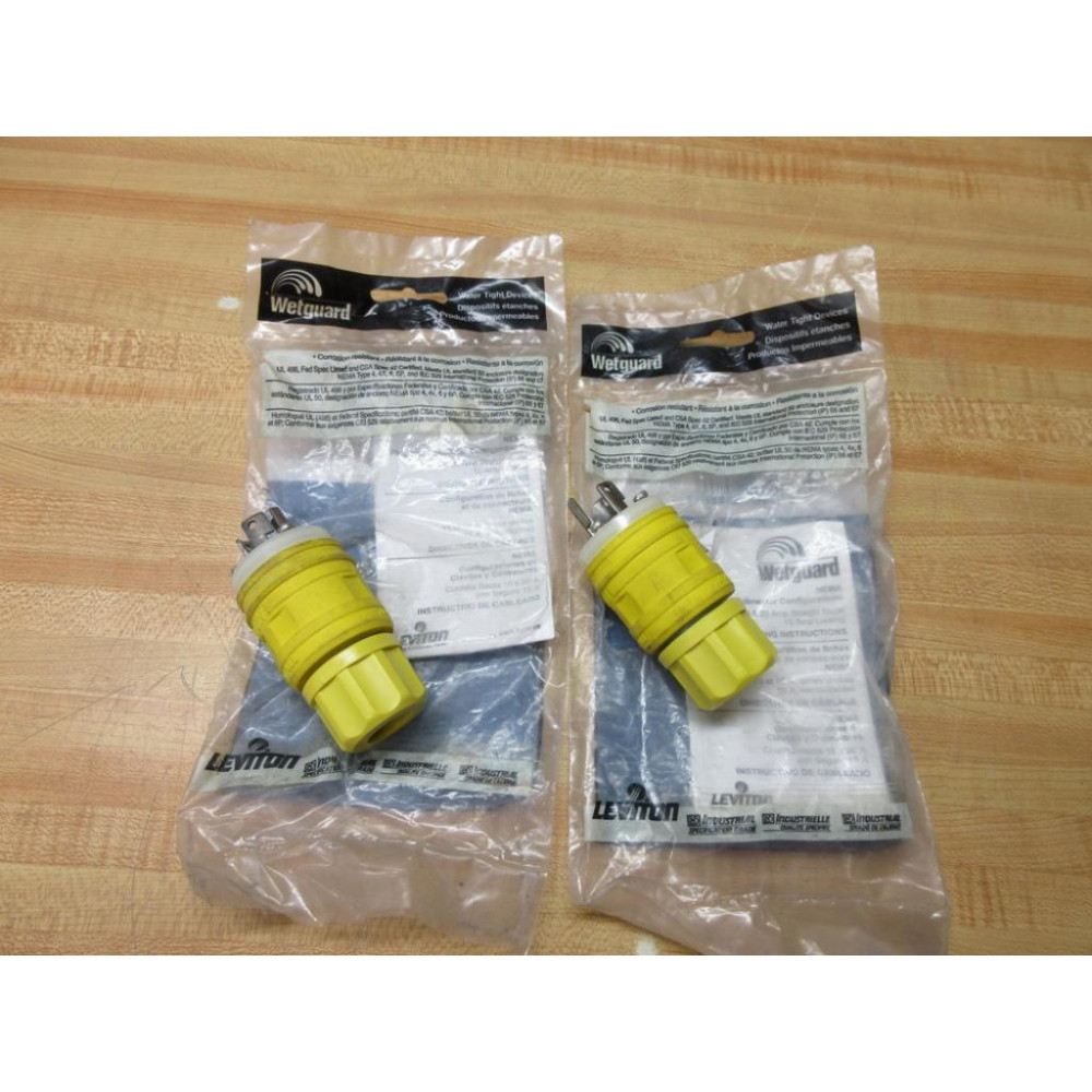 Leviton 4UFD4 Wetguard Plug 163-24W47-000 Plug Only (Pack of 2)