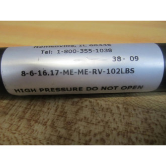 Industrial Gas Springs 8-6-16.17-ME-ME-RV-102LBS WO End Segments - New No Box