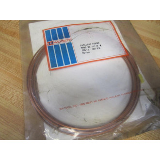 Watsco 111-10 Copper Capillary Tubing 11110 10'
