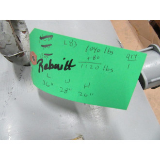 Wagner 25E179J383 Motor 15HP 575RPM Frame 444 - Refurbished