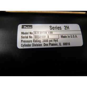 Parker 03.25 D2HT28A 4.000 Cylinder 0325D2HT28A4000