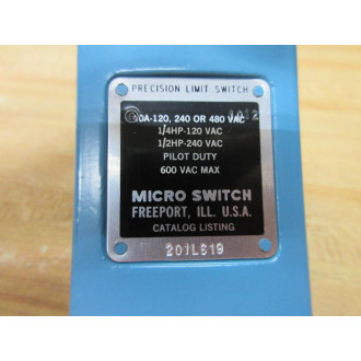 Micro Switch 201LS19 Honeywell Precision Limit Switch - Used