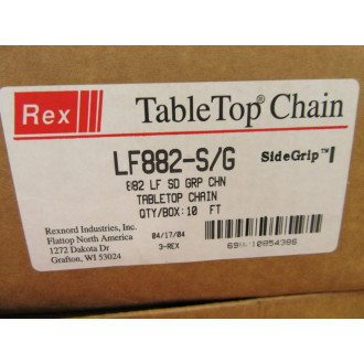 Rexnord LF882-SG Table Top Chain 882SG 10' Length
