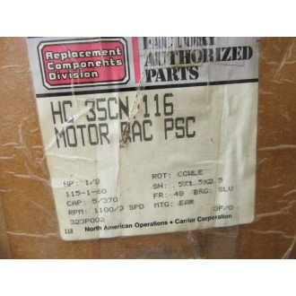 A.O. Smith Carrier HC 35CN 116 Motor 323P002