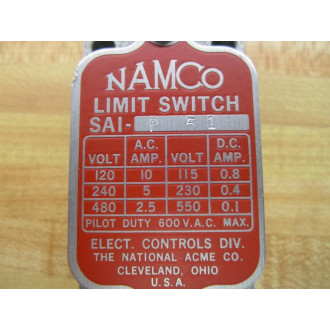 Namco SAI-P51 Limit Switch WRoller SA1-P51