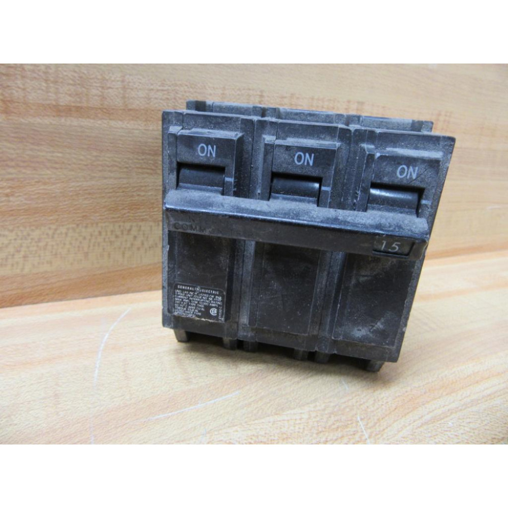 General Electric THQL315 Circuit Breaker 15A 3P GE - Used