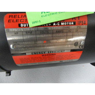 Reliance B79C6932M-HC Motor 1 HP 1725 RPM Frame K143TC - New No Box