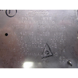Ranco F17-145 Temp.Controller  F17145 - Used