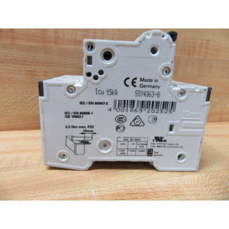 Siemens 5SY4363-8 Circuit Breaker 63A 3P5SY43638 - New No Box