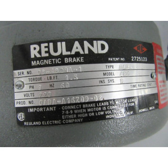 Reuland 0015C-1KAL-0061 Motor 0ADA-A16Z09-02 Brake - New No Box