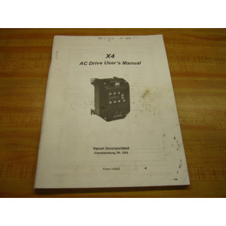 Vacon 1428G X4 AC Drive User's Manual - Used