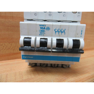 Vynckier Series G 16A Circuit Breaker 16A 4P N°17 U 6000 - Used