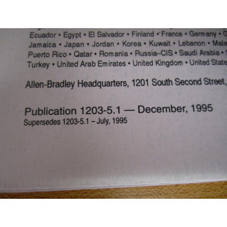 Allen Bradley 74001-002-01 Getting Started Manual 74001-002-01(D) - Used