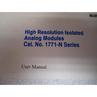 Allen Bradley 955119-70 1771-N User Manual 95511970 - Used
