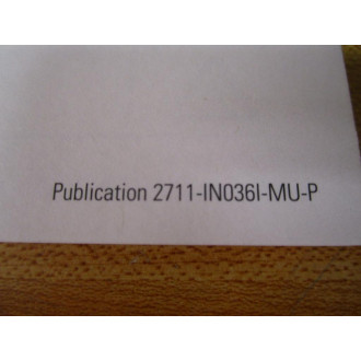 Allen Bradley 15464 PanelView 1000 Installation Instructions - Used