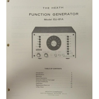 Heathkit 595-1312-01 Manual 595131201 - Used