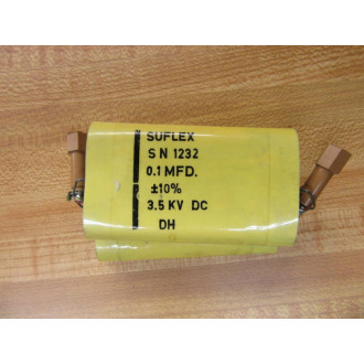 Suflex SN 1232 Capacitor 0.1MFD 3.5KV DC - Used