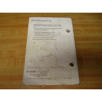Yaskawa YEA-TOA-S606-55.1 GPD 315V7 and V7-4X Technical Manual - Used