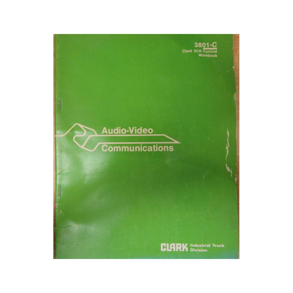 Clark Equipment 3801-C Manual 3801C - Used