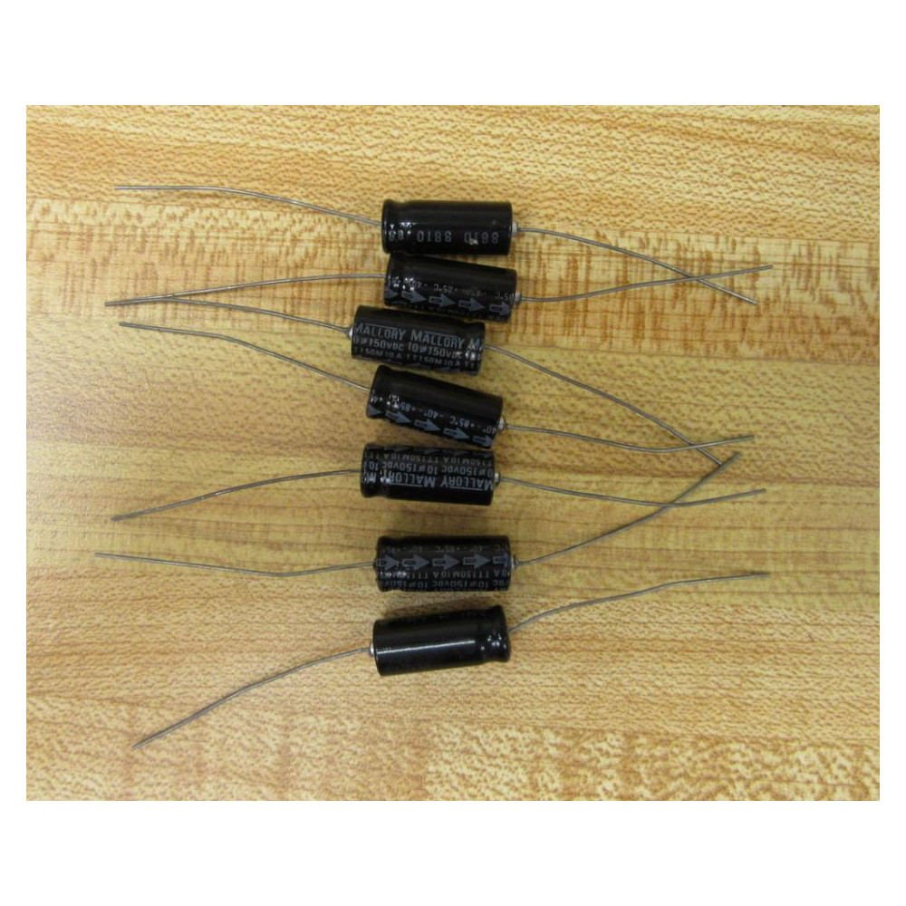 Mallory TT150M10A Capacitor 10UF 150VDC (Pack of 7) - New No Box
