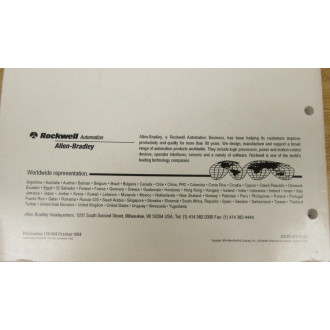 Allen Bradley 40055-073-01(D) Manual 4005507301D - Used