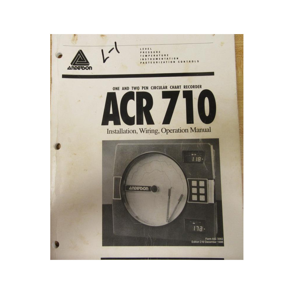 Anderson ACR-710 Manual ACR710 - Used