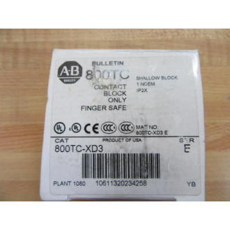 Allen Bradley 800TC-XD3 Contact Block