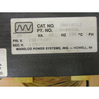 Marelco Power Systems M-0053L Transformer 20W10CLZ - Used