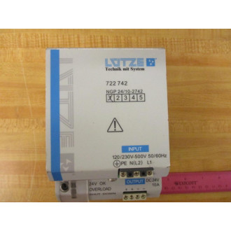 Lutze 722 742 Power Supply NGP 2410-2742 - Used