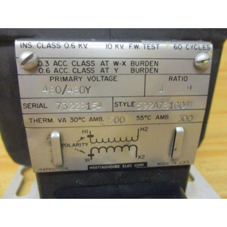 Westinghouse 592A781G04 Transformer PXA10 - Used