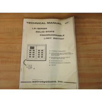 Astrosystems LSA3S080001-RHO Technical Manual LSA3S080001RHO LS-Series - Used