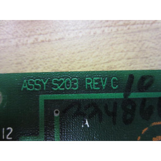 Gould S203-001 Circuit Board  S203 2 Ribbon Cable Leads - Used