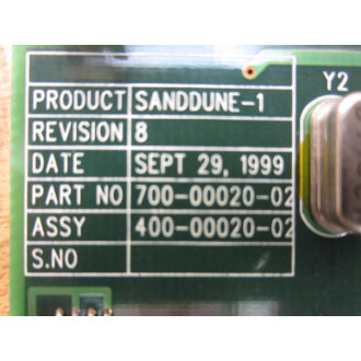 700-00020-02 SandDune-1 Board 400-00020-02 - Used