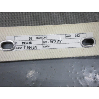 Rotex R039119B2G030M Stainless Steel Sifter Screen 193738