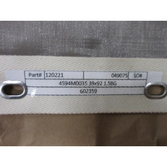 Rotex 120221 Sifter Screen 4S4M0035 39X92 1.5BG