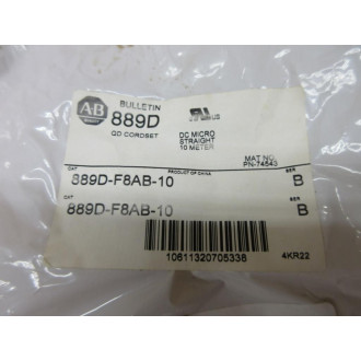 Allen Bradley 889D-F8AB-10 Cordset 889DF8AB10 Series B