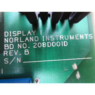 Norland Instruments 208D001D Circuit Board 208D00ID Board As Is - Parts Only