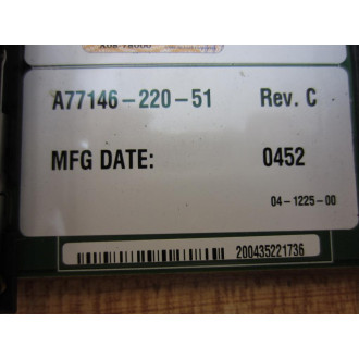 Allen Bradley A77146-220-51 Circuit Board A7714622051 Rev.C wBattery - Used