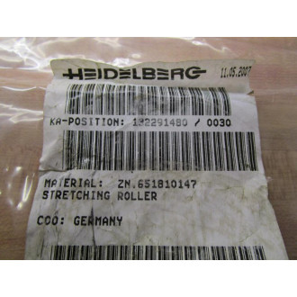Heidelberg ZN.651810147 Stretching Roller ZN651810147 - New No Box