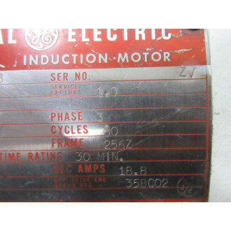 General Electric 5MR4256Y3Y3 Motor 5HP 11501150 F L RPM Frame 256Z Job 69953 - Refurbished