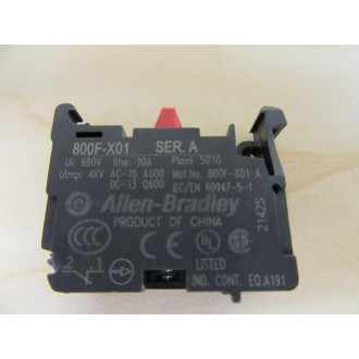 Allen Bradley 800F-X01 Contact Block 800F-XO1 (Pack of 10) - New No Box
