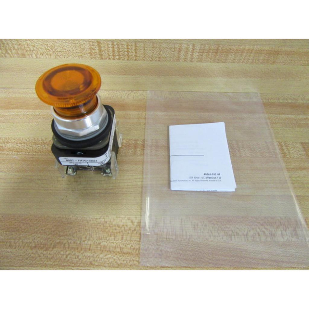 Allen Bradley 800T-FXTQ10XA1 Push Button WAmber Cap - New No Box