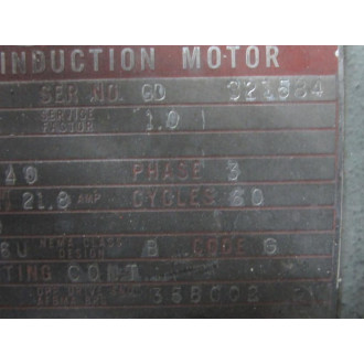 General Electric 5K4256B31 Motor 7.5HP 1165RPM Tag 12017 - Refurbished