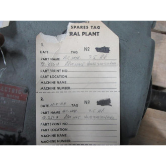 General Electric 5K4256B31 Motor 7.5HP 1165RPM Tag 12017 - Refurbished