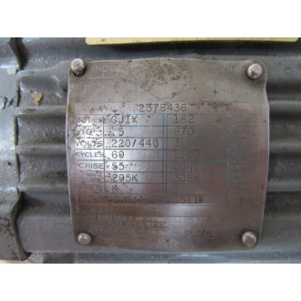 Lous Allis 2378436 Motor HP 0.5 RPM 870 GJIX - Refurbished