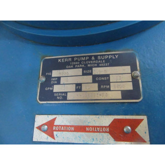Kerr Pump 5220 Sump Pump  400 GPM Size 3MD wMotor A1052C BH10 - New No Box