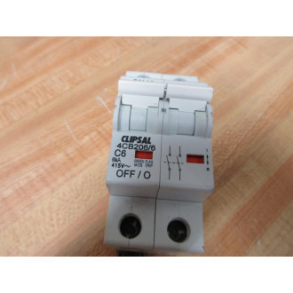 Clipsal 4CB2066 Circuit Breaker 6A 2P 4CB2066 - Used